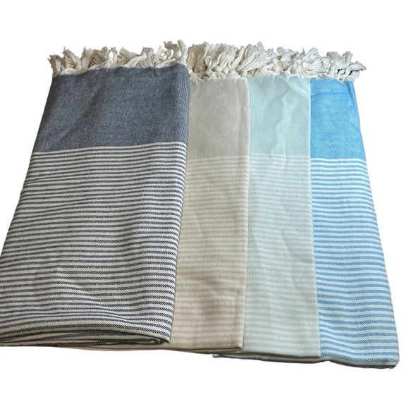 Striped Multi-Color Turkish Towels - Picture 3 of 8